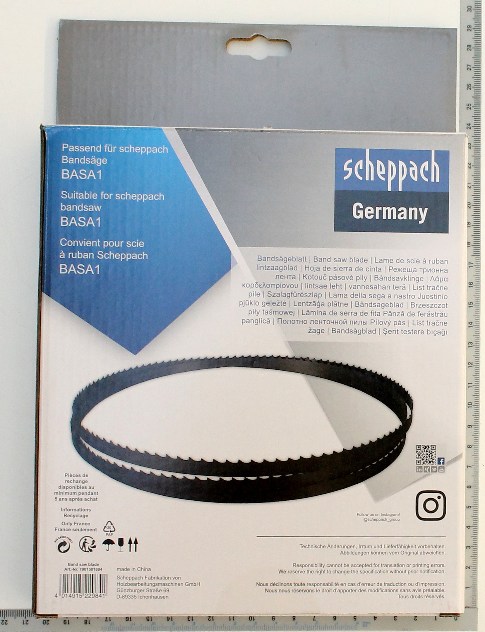 Bandsägeblatt 14Z 10x0.36x1490mm zu Basa1