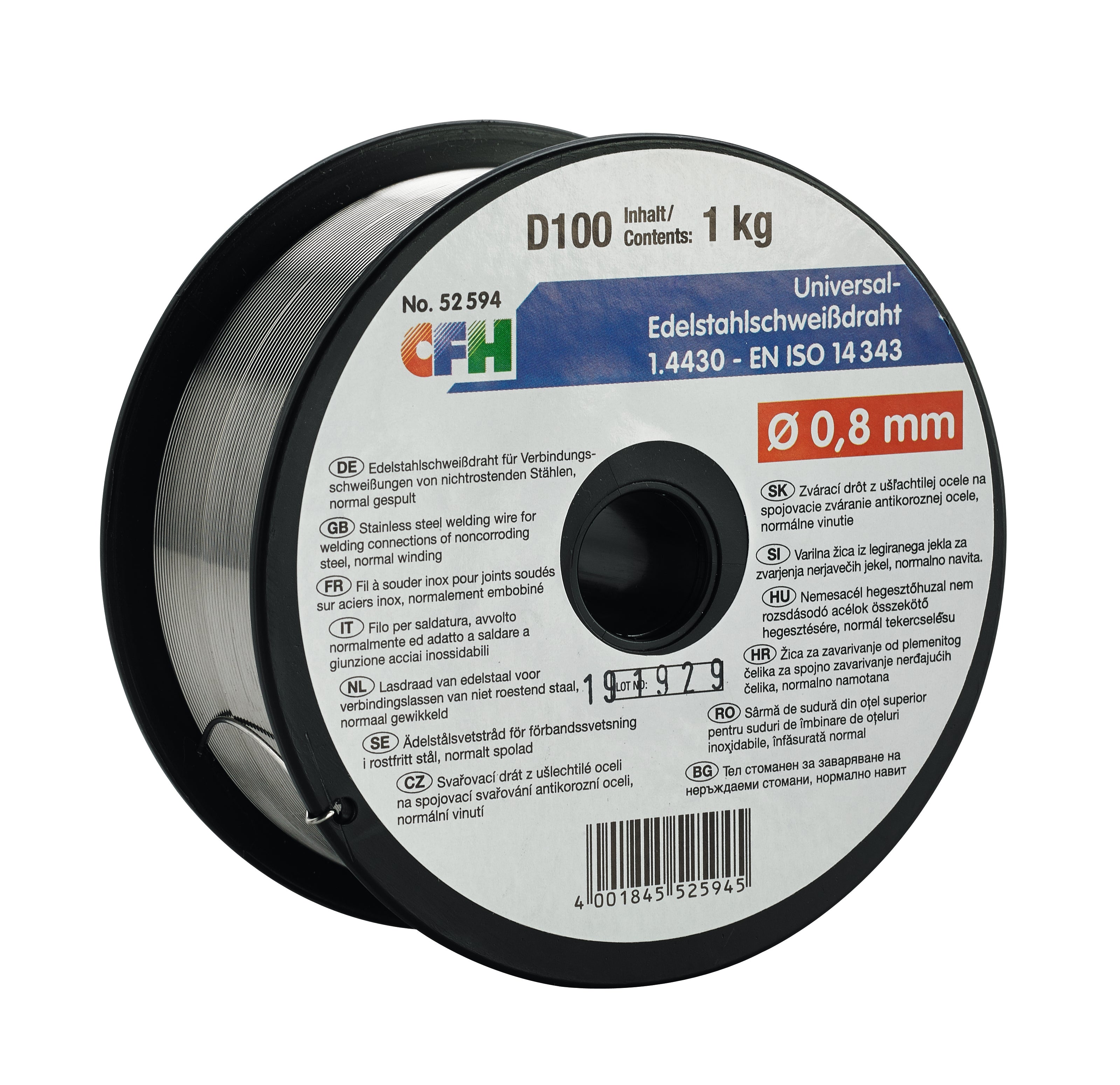 Schweissdraht Edelstahl 0.8mm, 1kg