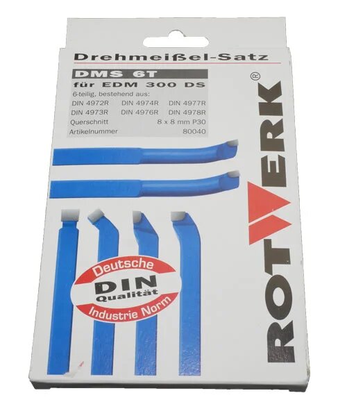 Drehmeisselsatz 8x8mm, 6-tlg. zu EDM300/350