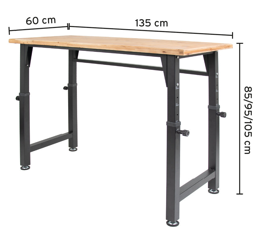 Werkbank höhenverstellbar FSC® 100% SQS-COC-100130