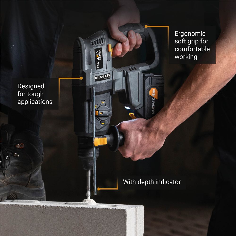 Brushless Akku-Bohrhammer SDS+ (ohne Akku)