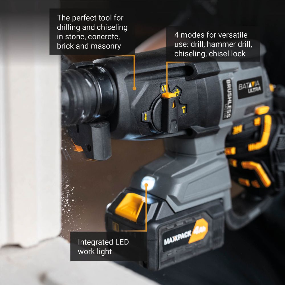 Brushless Akku-Bohrhammer SDS+ (ohne Akku)