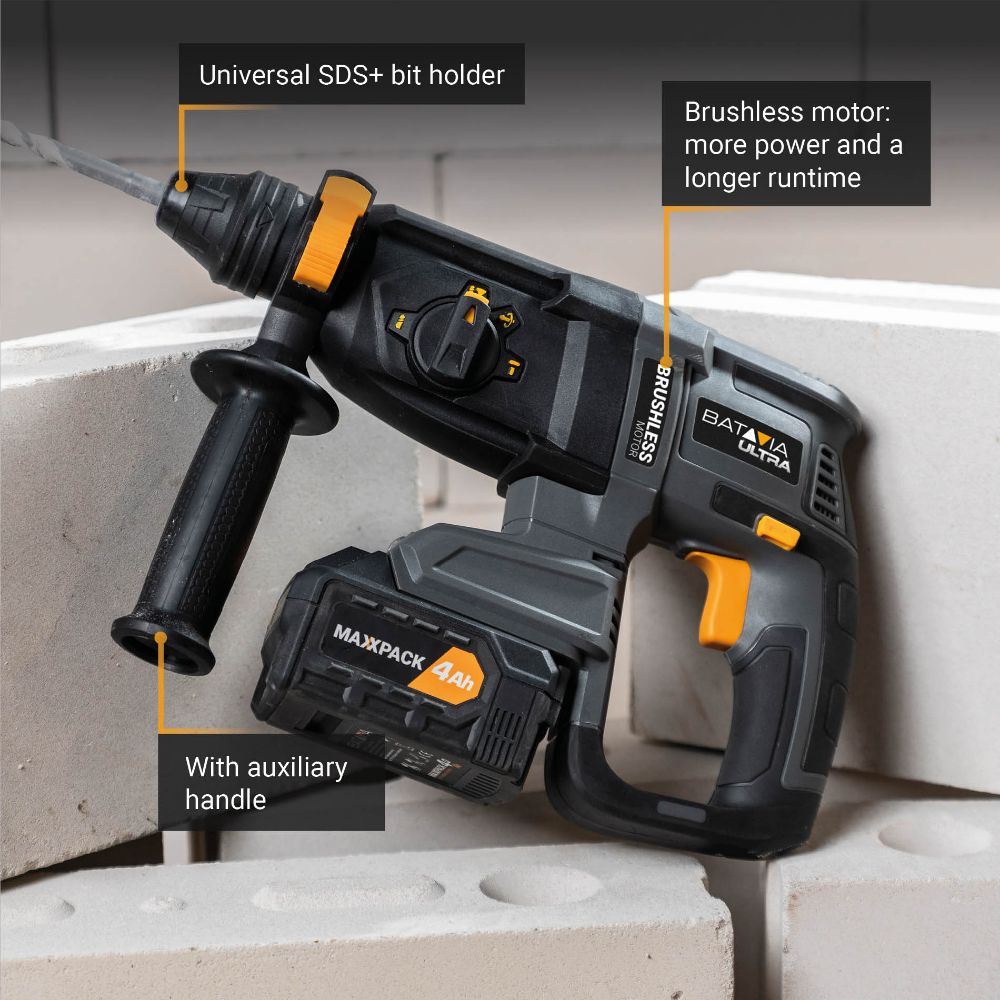 Brushless Akku-Bohrhammer SDS+ (ohne Akku)