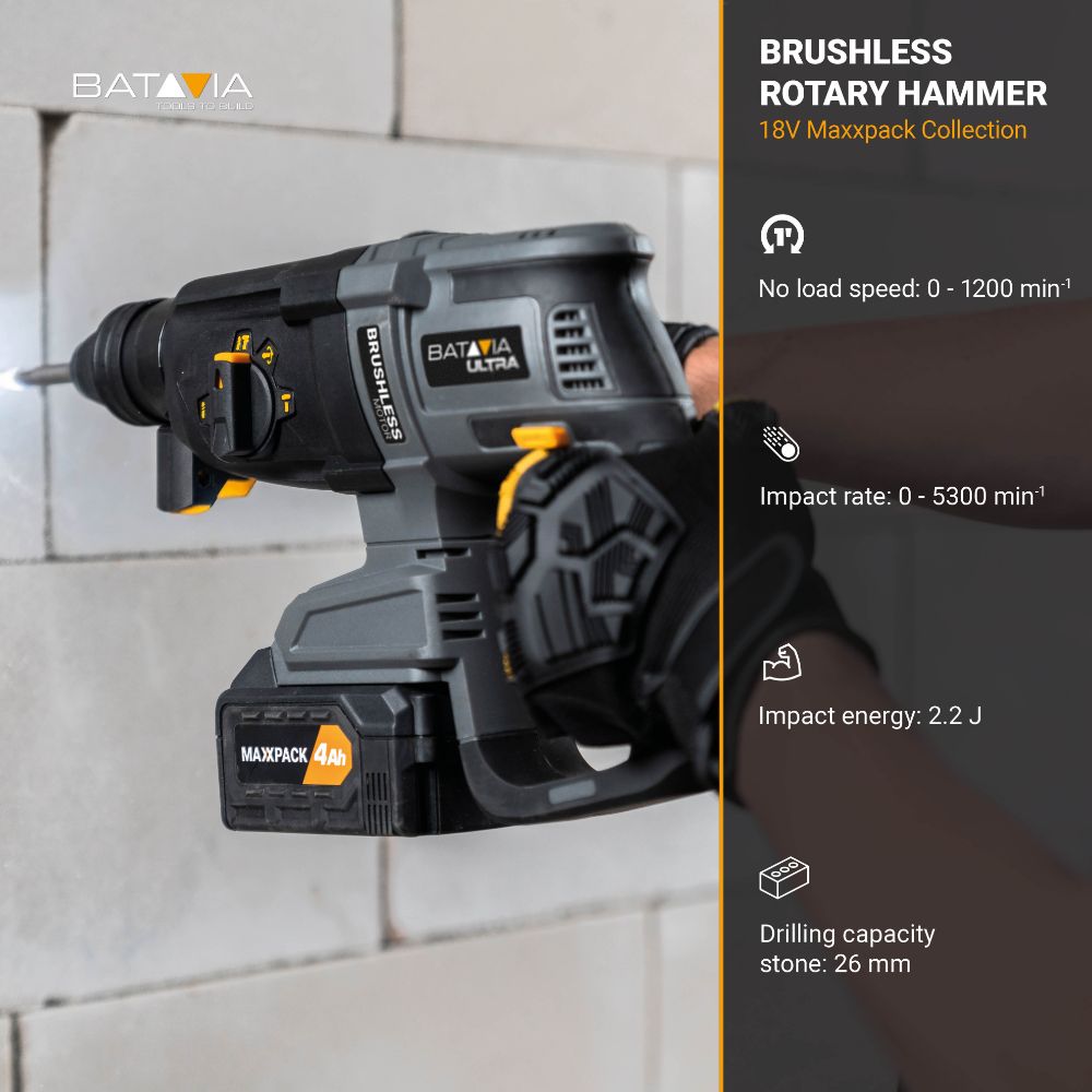 Brushless Akku-Bohrhammer SDS+ (ohne Akku)