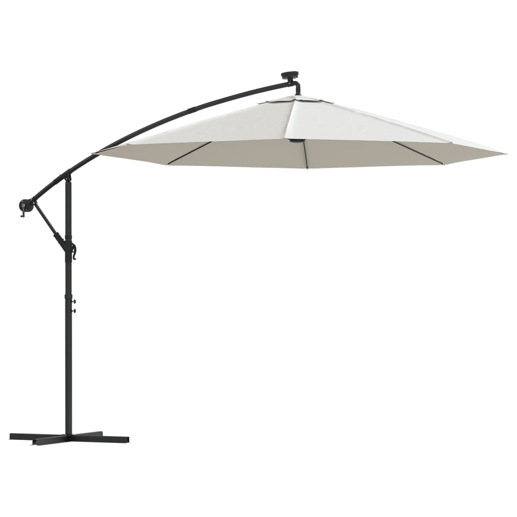 Sonnenschirm Ampelschirm Mit Led-Beleuchtung Metallmast