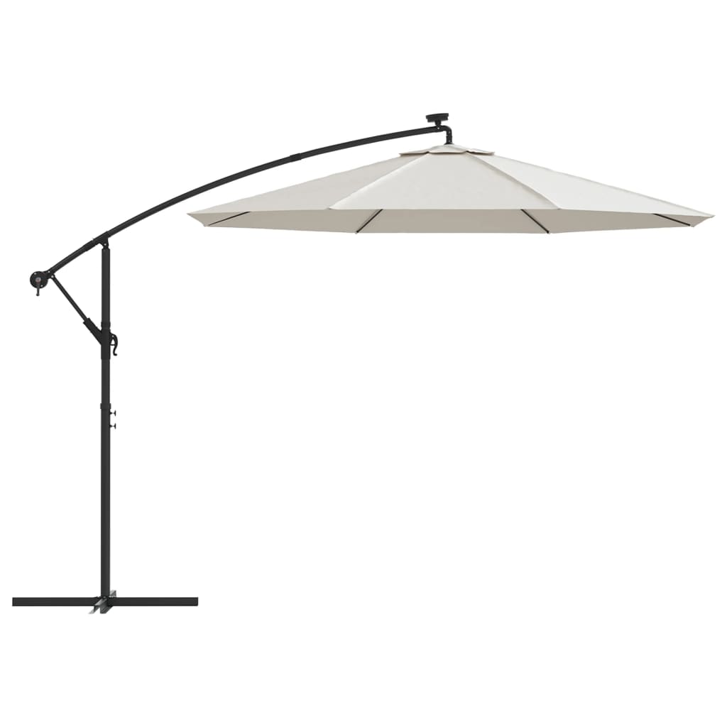 Sonnenschirm Ampelschirm Mit Led-Beleuchtung Metallmast