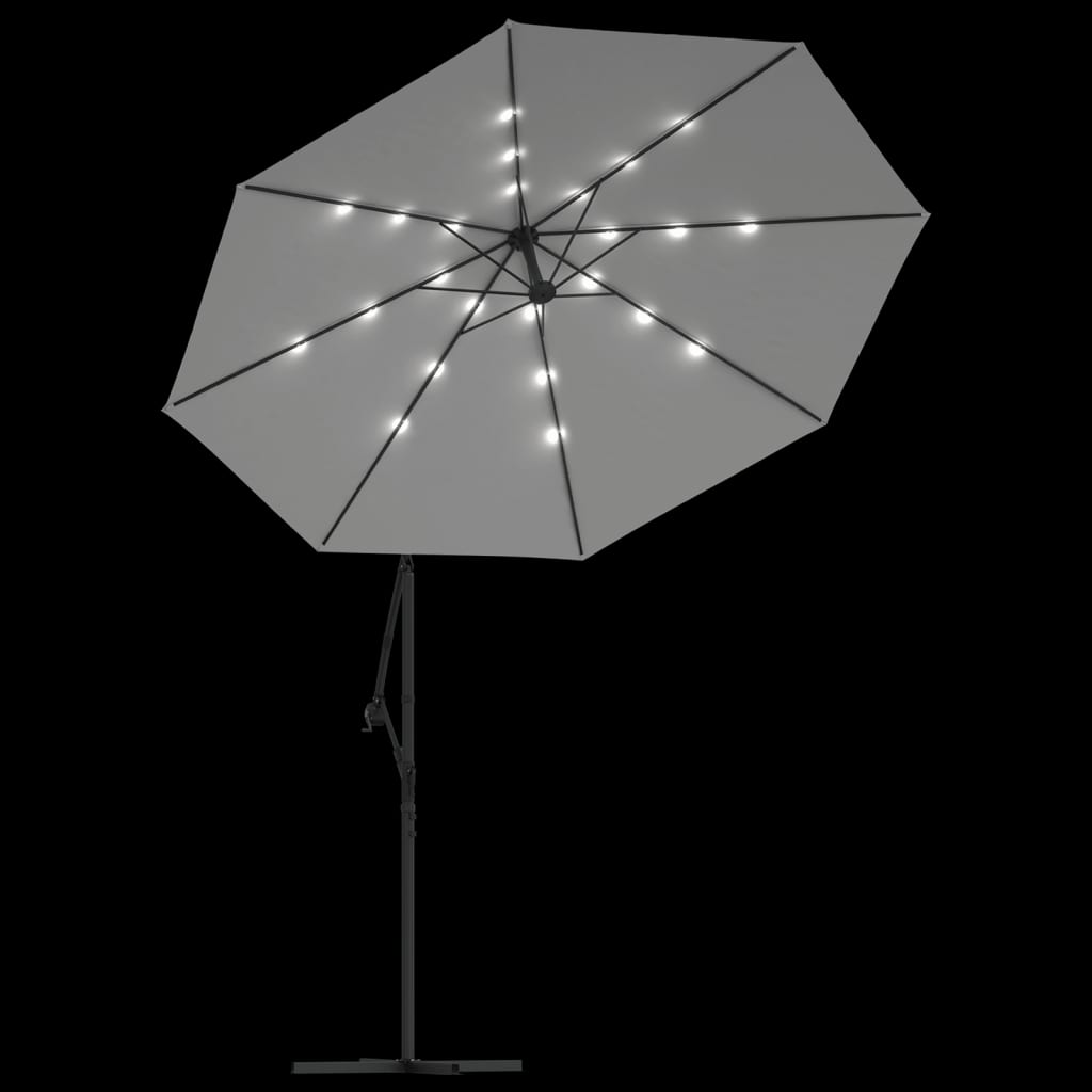 Sonnenschirm Ampelschirm Mit Led-Beleuchtung Metallmast