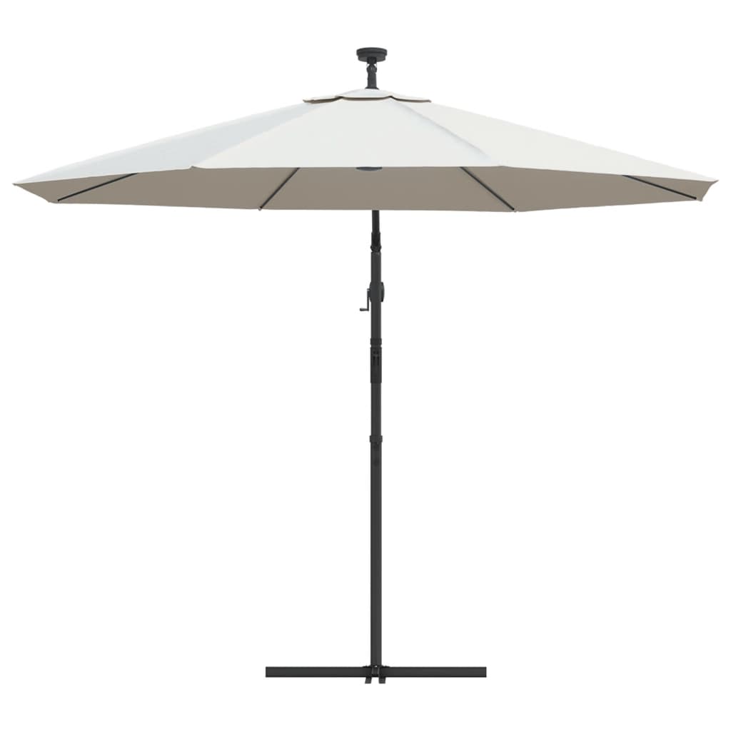 Sonnenschirm Ampelschirm Mit Led-Beleuchtung Metallmast