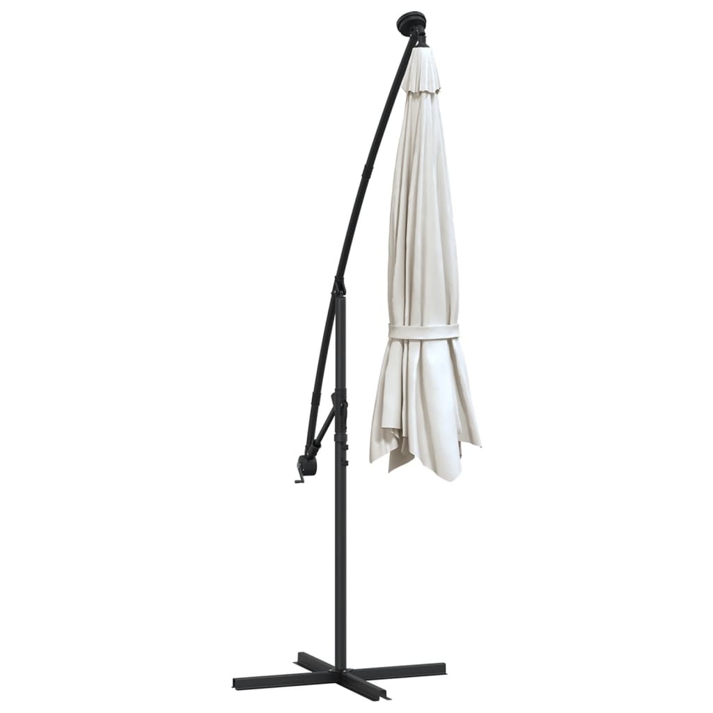 Sonnenschirm Ampelschirm Mit Led-Beleuchtung Metallmast