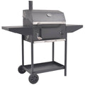 Holzkohlegrill Smoker Mit Ablage Schwarz
