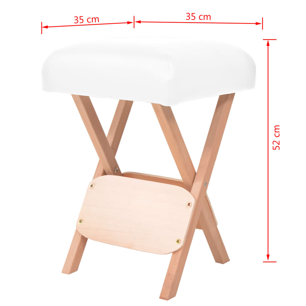 Massage-Klapphocker 12 Cm Dicker Sitz & 2 Nackenrollen