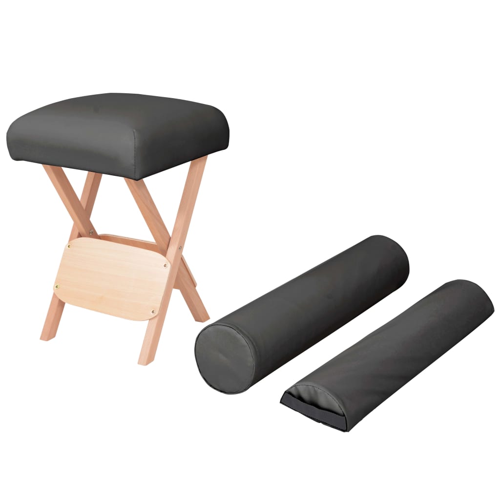 Massage-Klapphocker 12 Cm Dicker Sitz & 2 Nackenrollen
