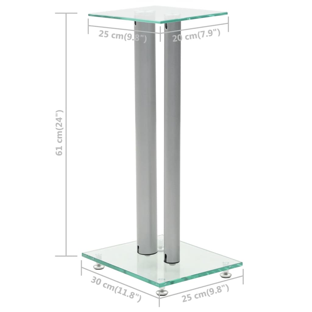 Lautsprecherständer Säulen-Design 2 Stk. Hartglas N
