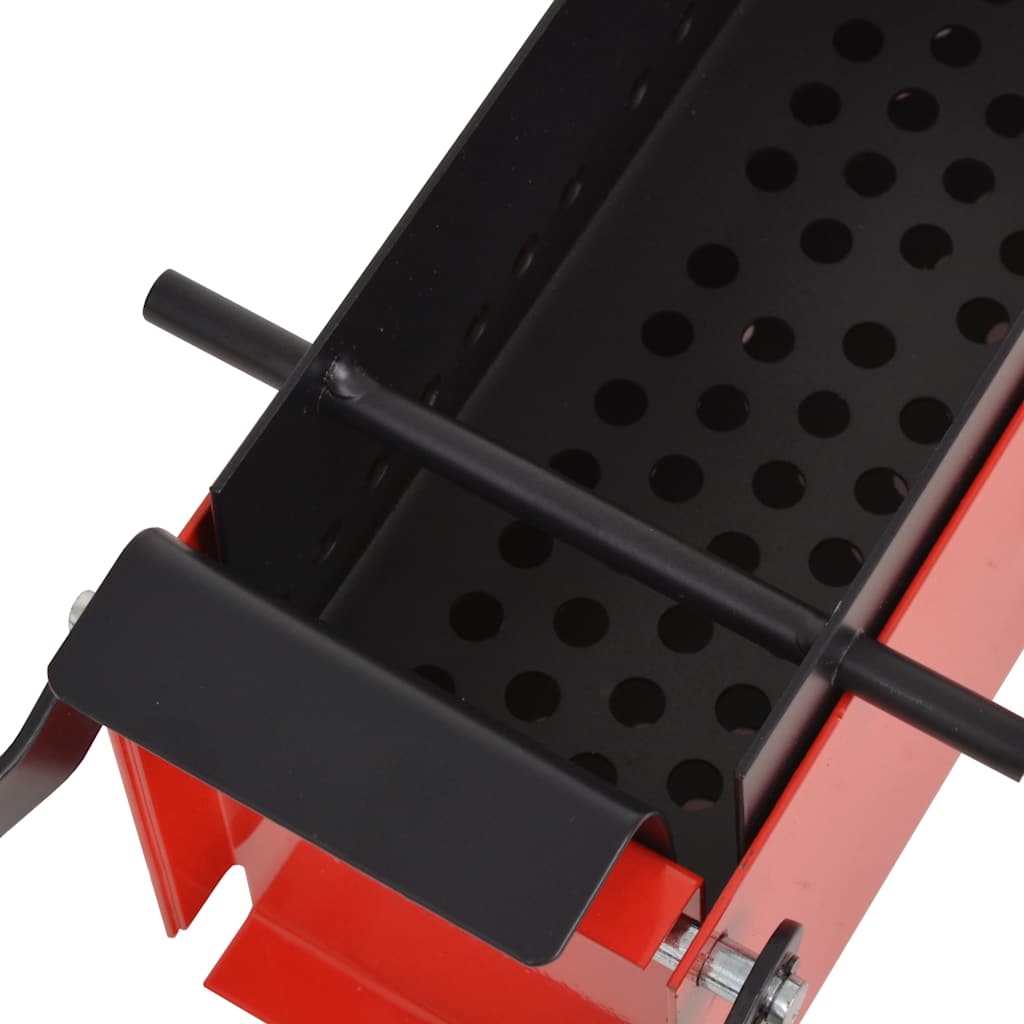 Papierbrikettpresse Stahl 34X14X14 Cm Schwarz Und Rot