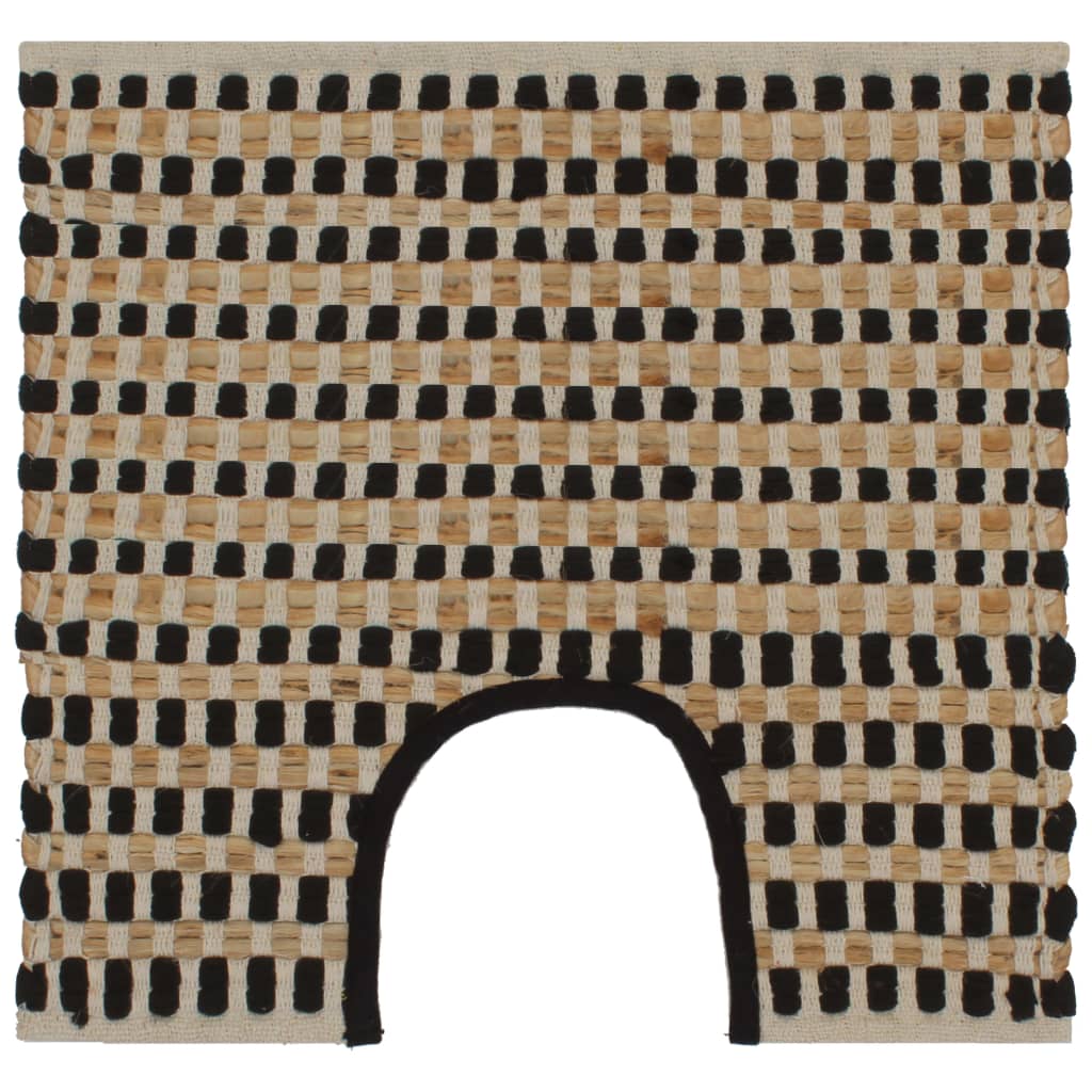 Handgewebtes Badematten-Set Jute Stoff Natur Und