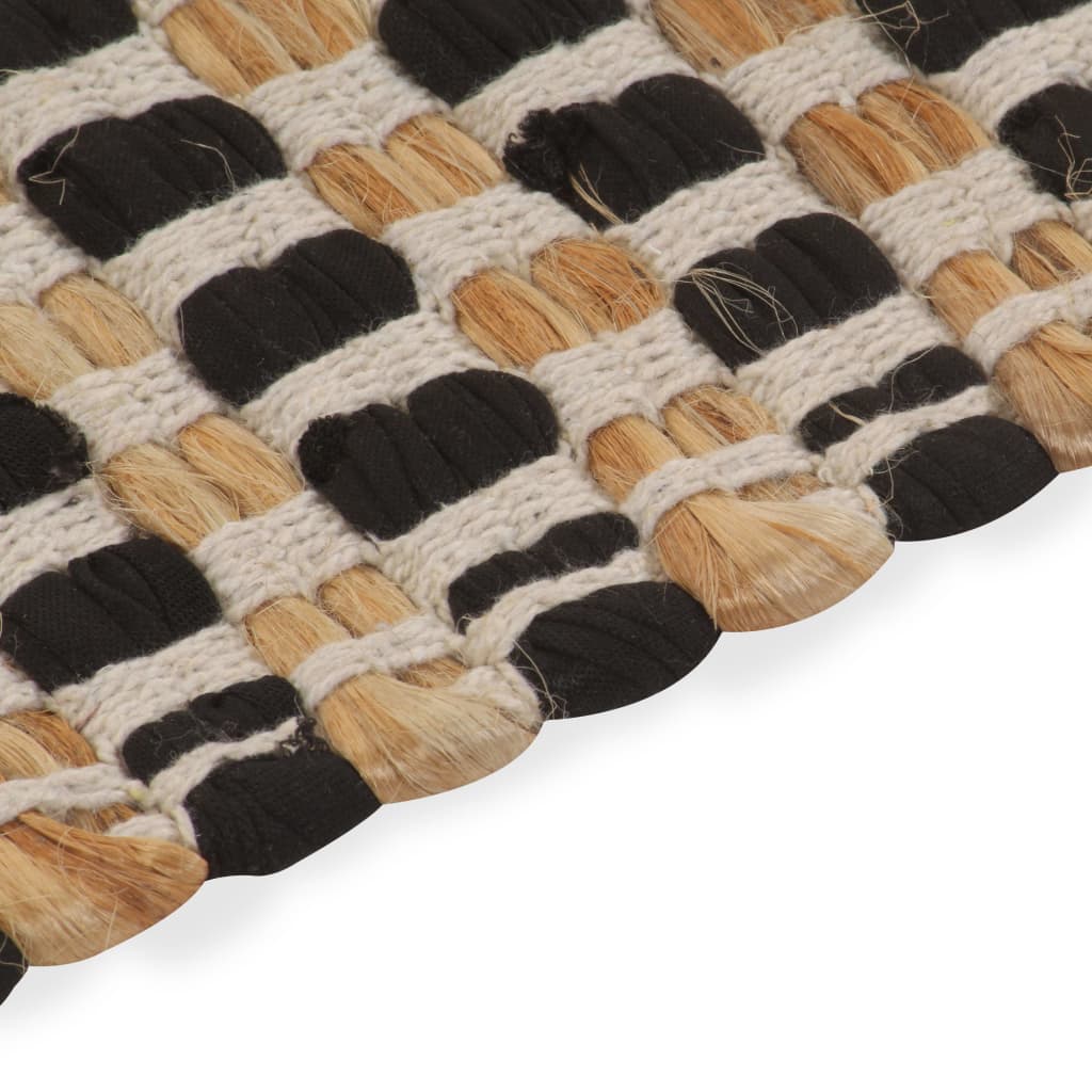 Handgewebtes Badematten-Set Jute Stoff Natur Und