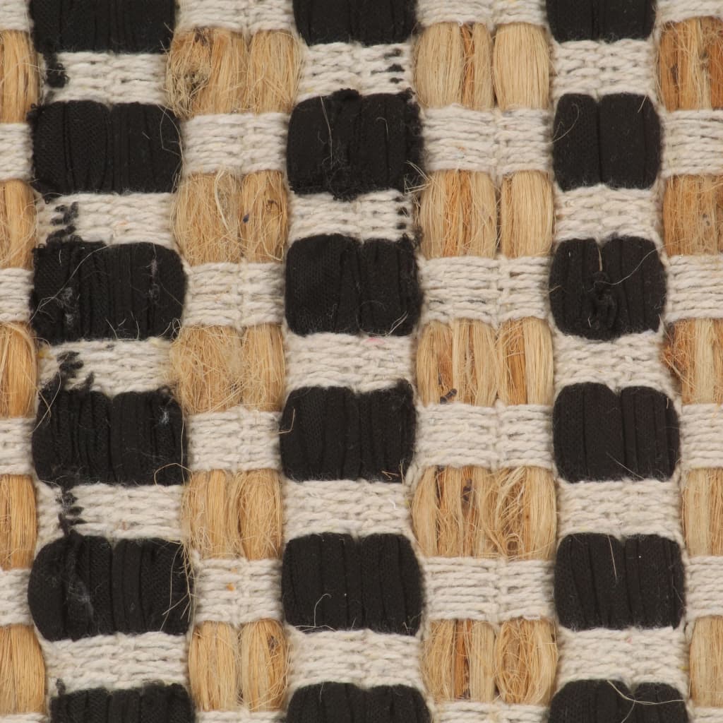 Handgewebtes Badematten-Set Jute Stoff Natur Und