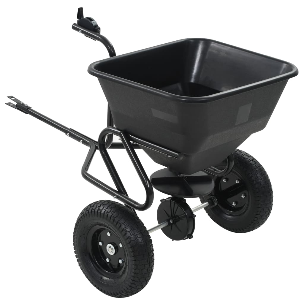Handstreuwagen Salzstreuer Zum Ziehen Pvc Stahl 125X74X79Cm 45L