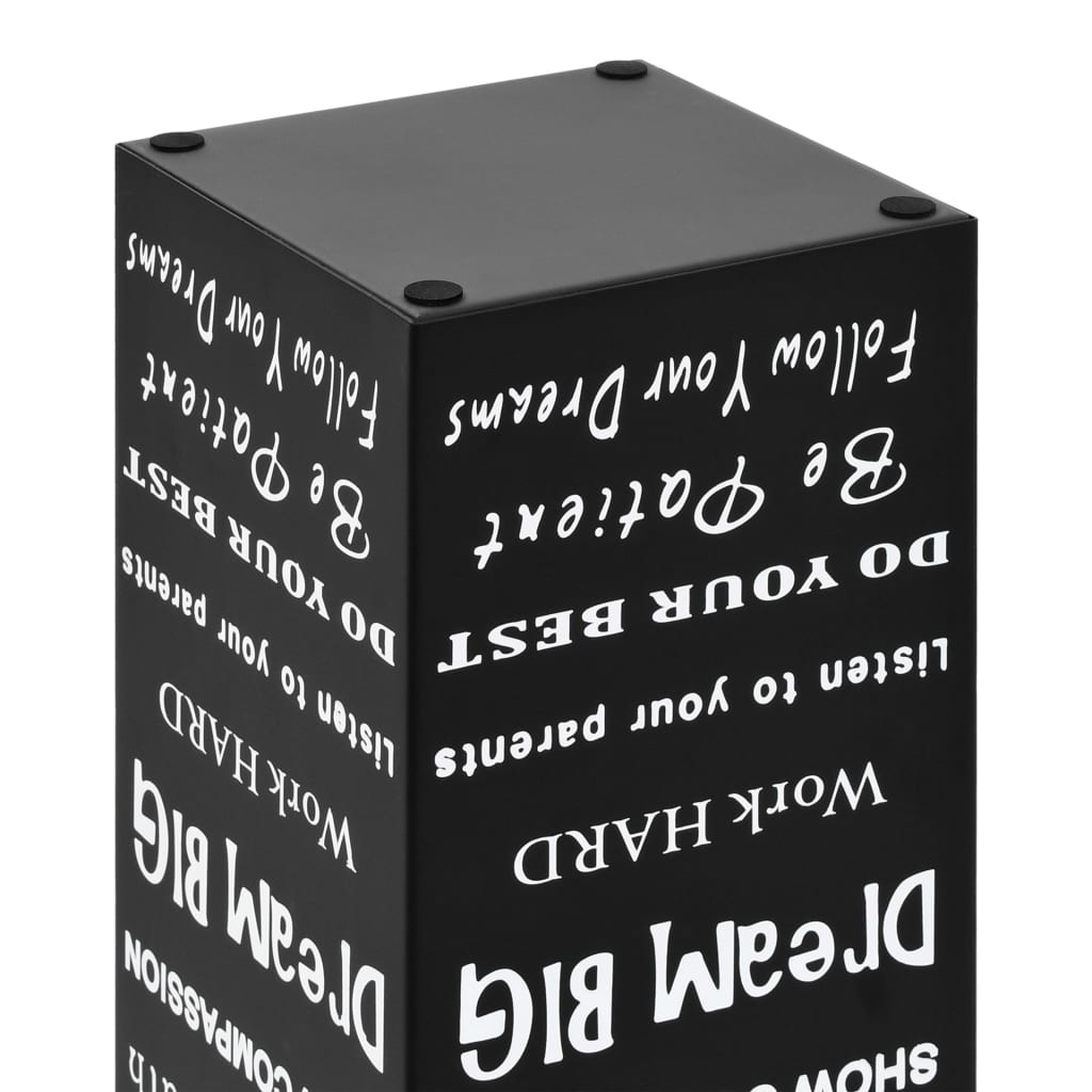 Regenschirmständer Text-Design Stahl