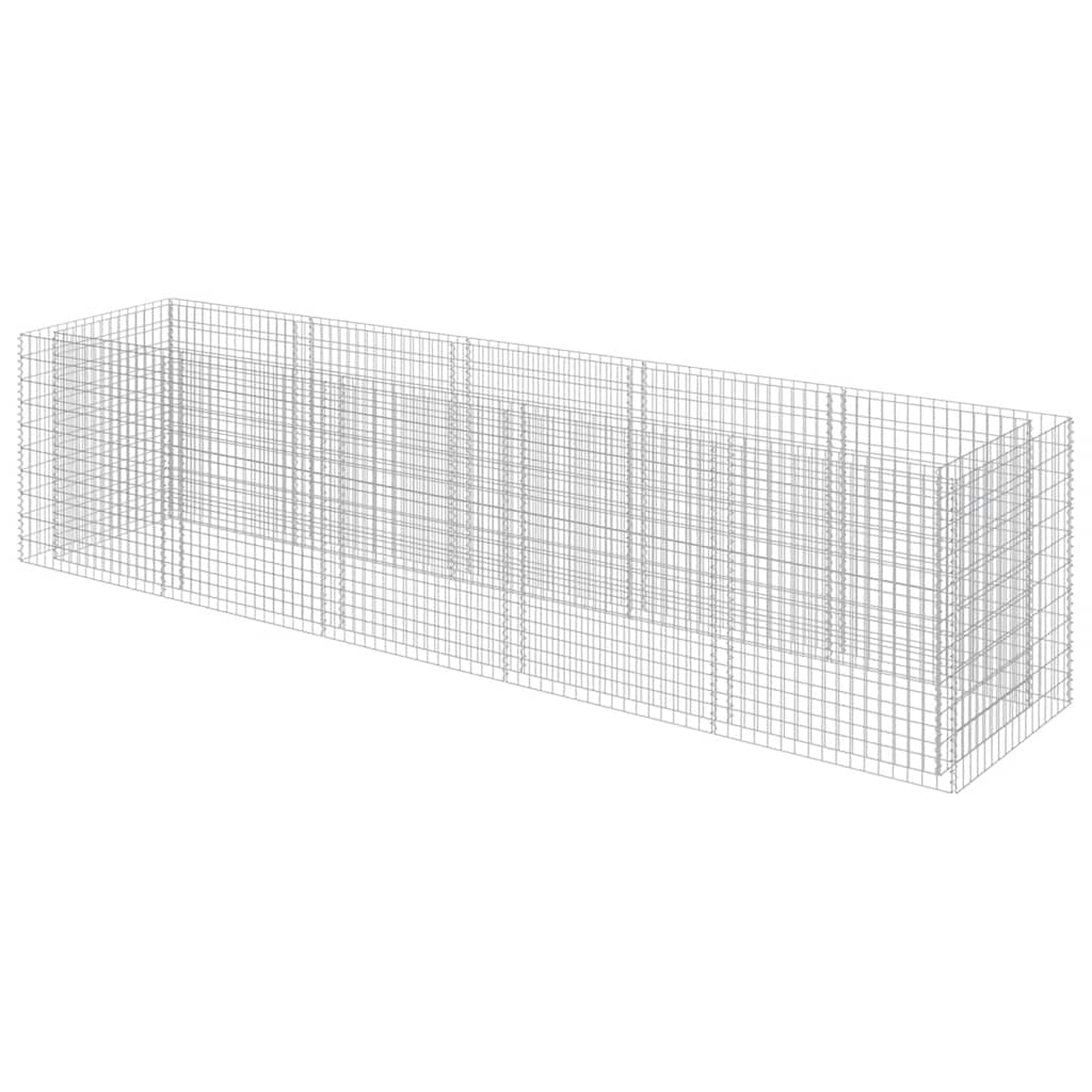 Gabionen-Hochbeet Verzinkter Stahl 450×90×100 Cm