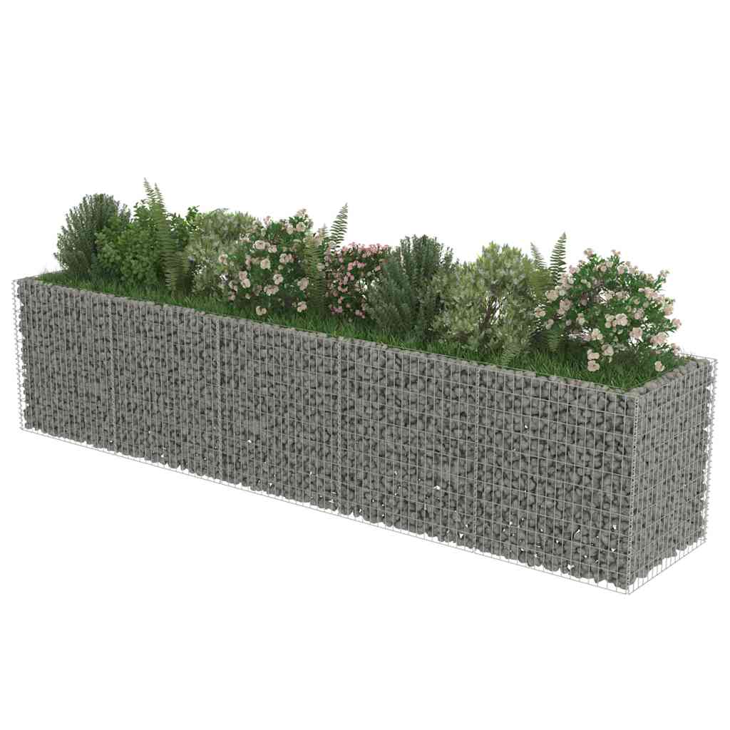 Gabionen-Hochbeet Verzinkter Stahl 450×90×100 Cm
