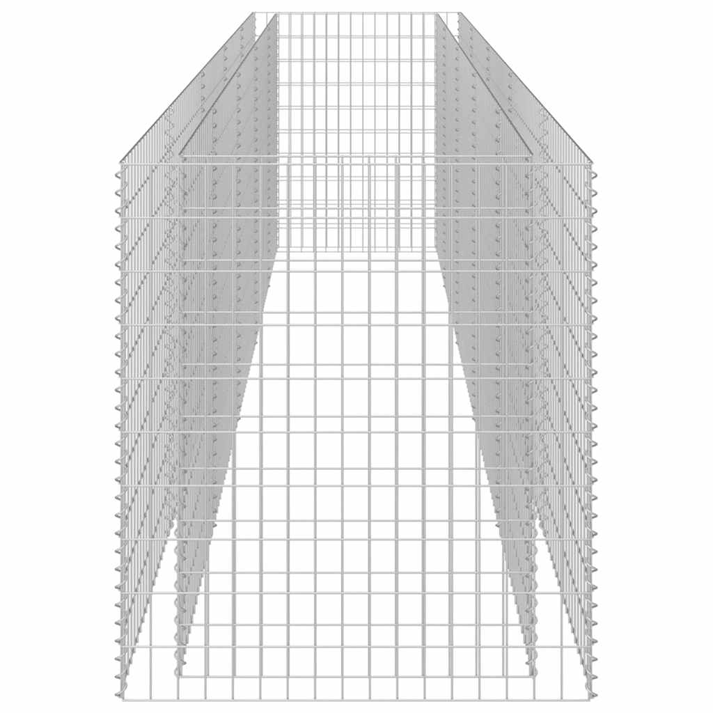 Gabionen-Hochbeet Verzinkter Stahl 450×90×100 Cm