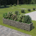 Gabionen-Hochbeet Verzinkter Stahl 450×90×100 Cm