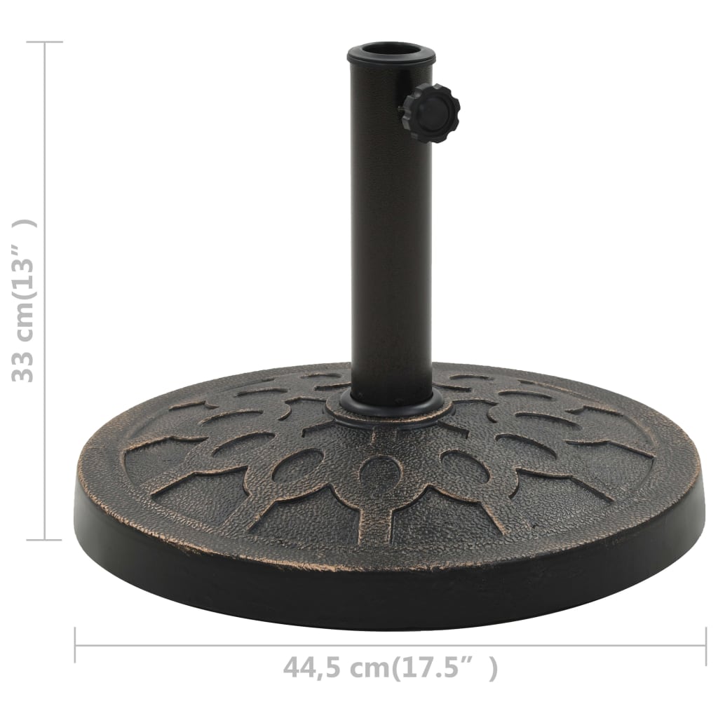 Sonnenschirmfuß Bronze Polyharz