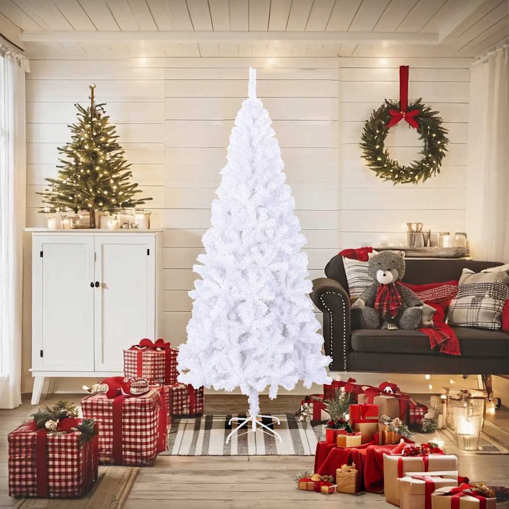 Künstlicher Weihnachtsbaum Mit Ständer 180 Cm 620 Zweige Weiß