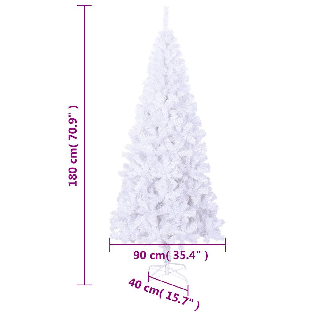 Künstlicher Weihnachtsbaum Mit Ständer 180 Cm 620 Zweige Weiß