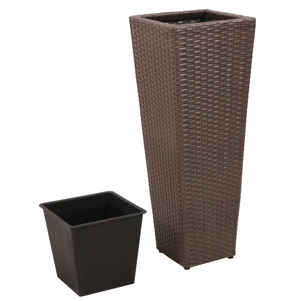 Blumenkübel 3 Stk. Polyrattan