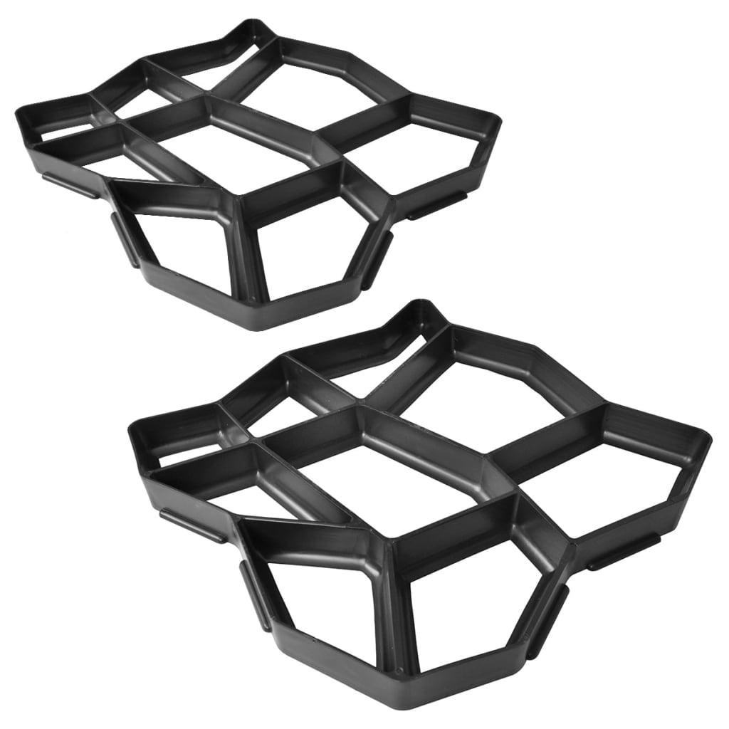 Pflasterformen 2 Stk. 50,4 X 50,4 X 4,3 Cm Kunststoff