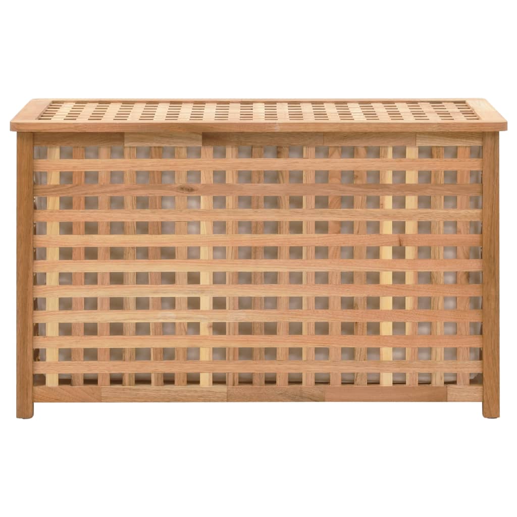 Wäschetruhe 77,5×37,5×46,5 Cm Walnuss Massivholz