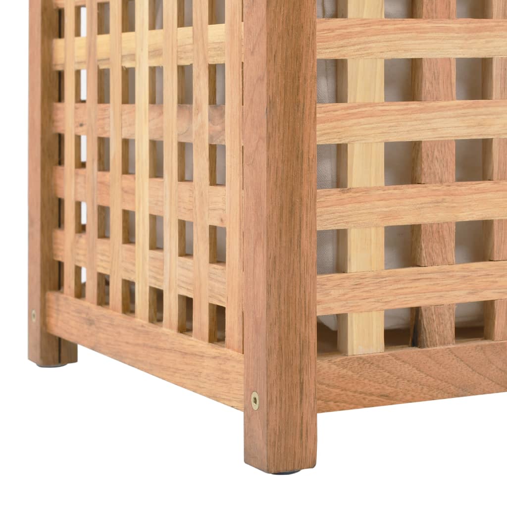 Wäschetruhe 77,5×37,5×46,5 Cm Walnuss Massivholz
