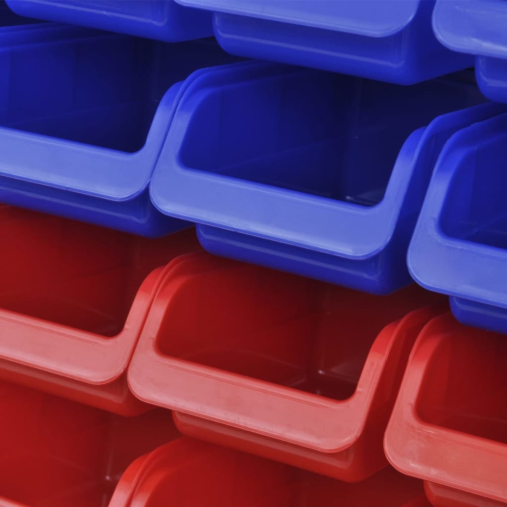 Werkstattboxen Für Die Wand Blau Und Rot (2 Aufbewahrungseinheiten)