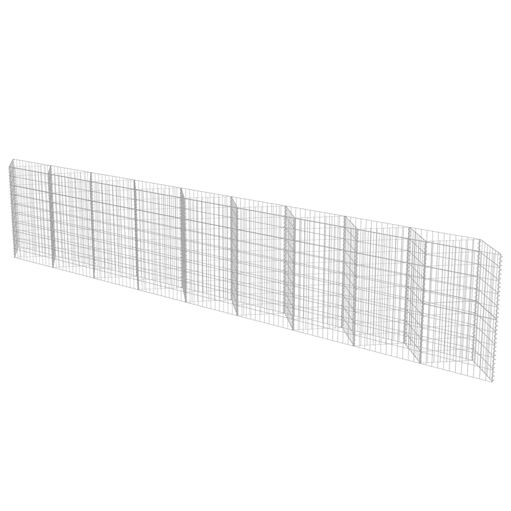 Gabionenwand Verzinkter Stahl 630×30×100 Cm