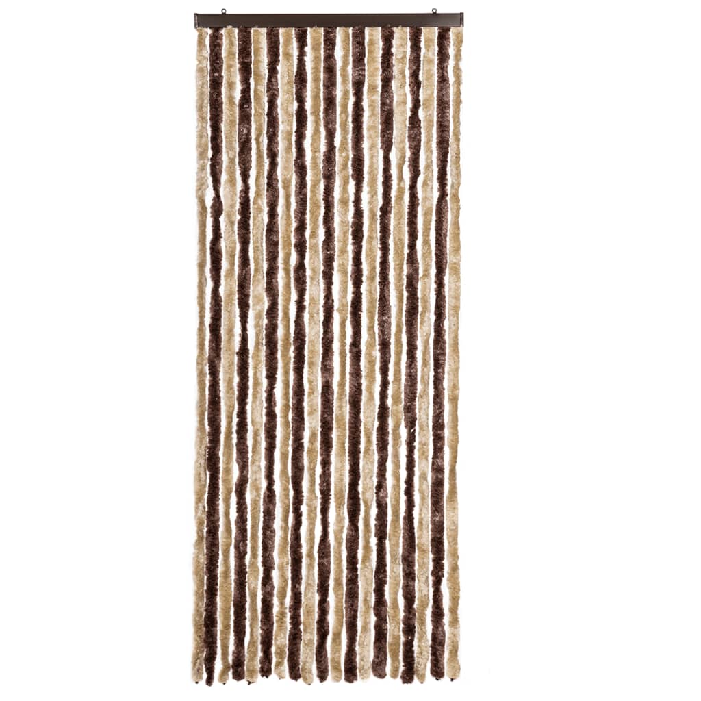 Insektenschutz-Vorhang Chenille Beige Und Hellbraun