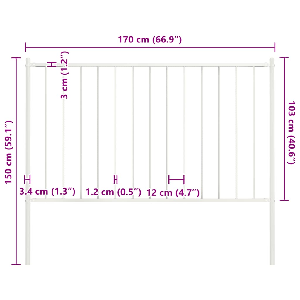 Zaunelement Woerden Mit Pfosten Stahl 1,7 X 1 M