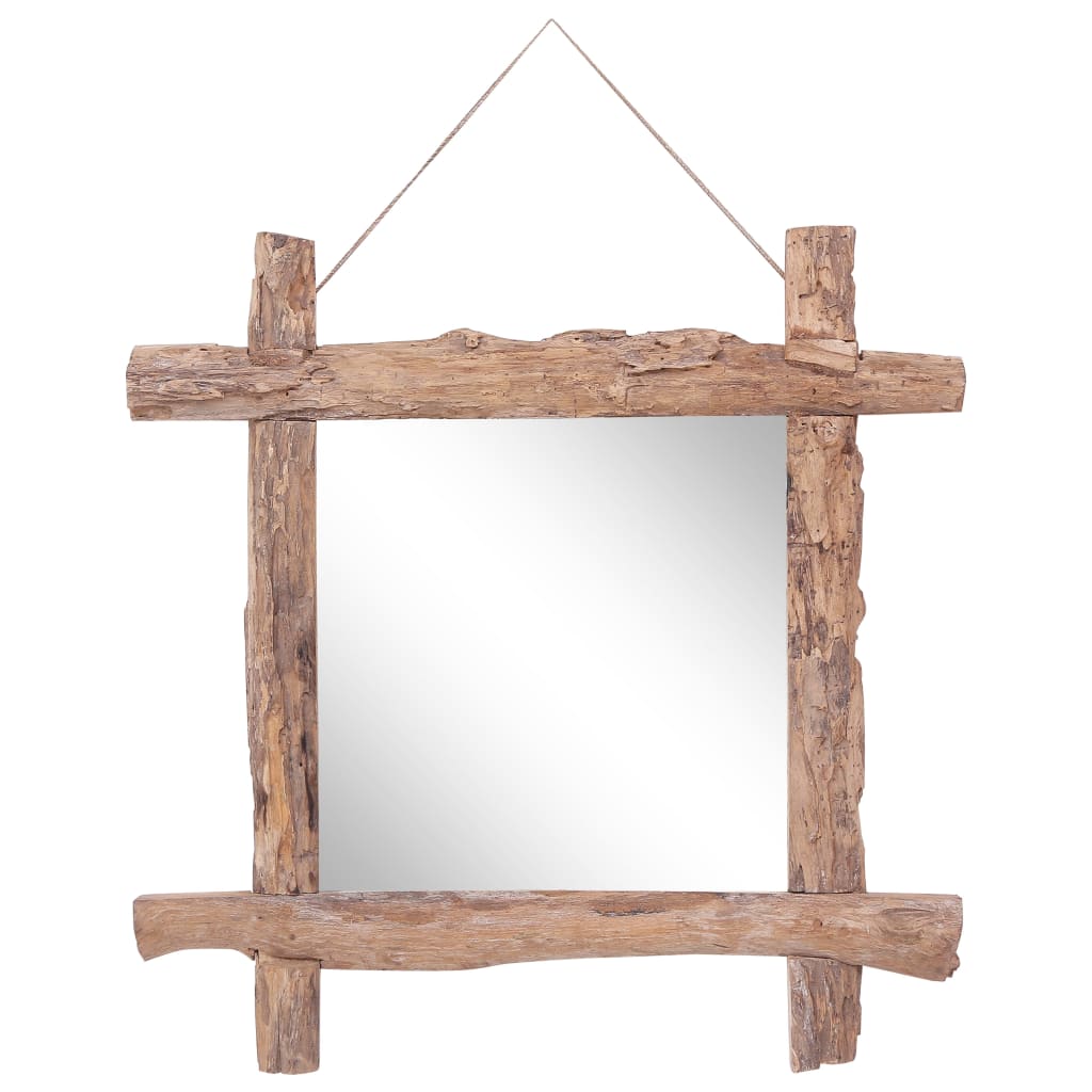 Holzspiegel 70X70 Cm Altholz Massiv