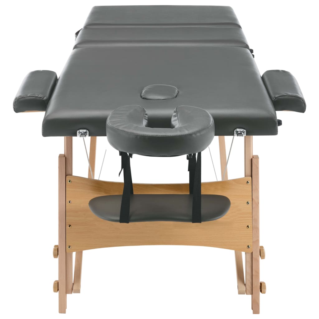 Massageliege 3-Zonen Holzgestell 186X68 Cm