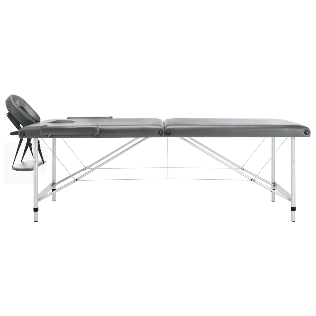 Massageliege 2-Zonen Aluminiumgestell 186X68 Cm
