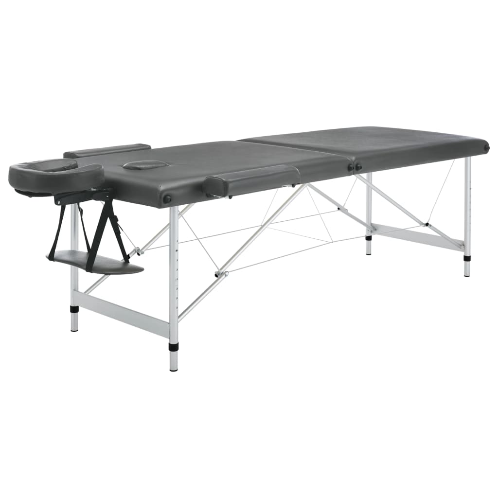 Massageliege 2-Zonen Aluminiumgestell 186X68 Cm