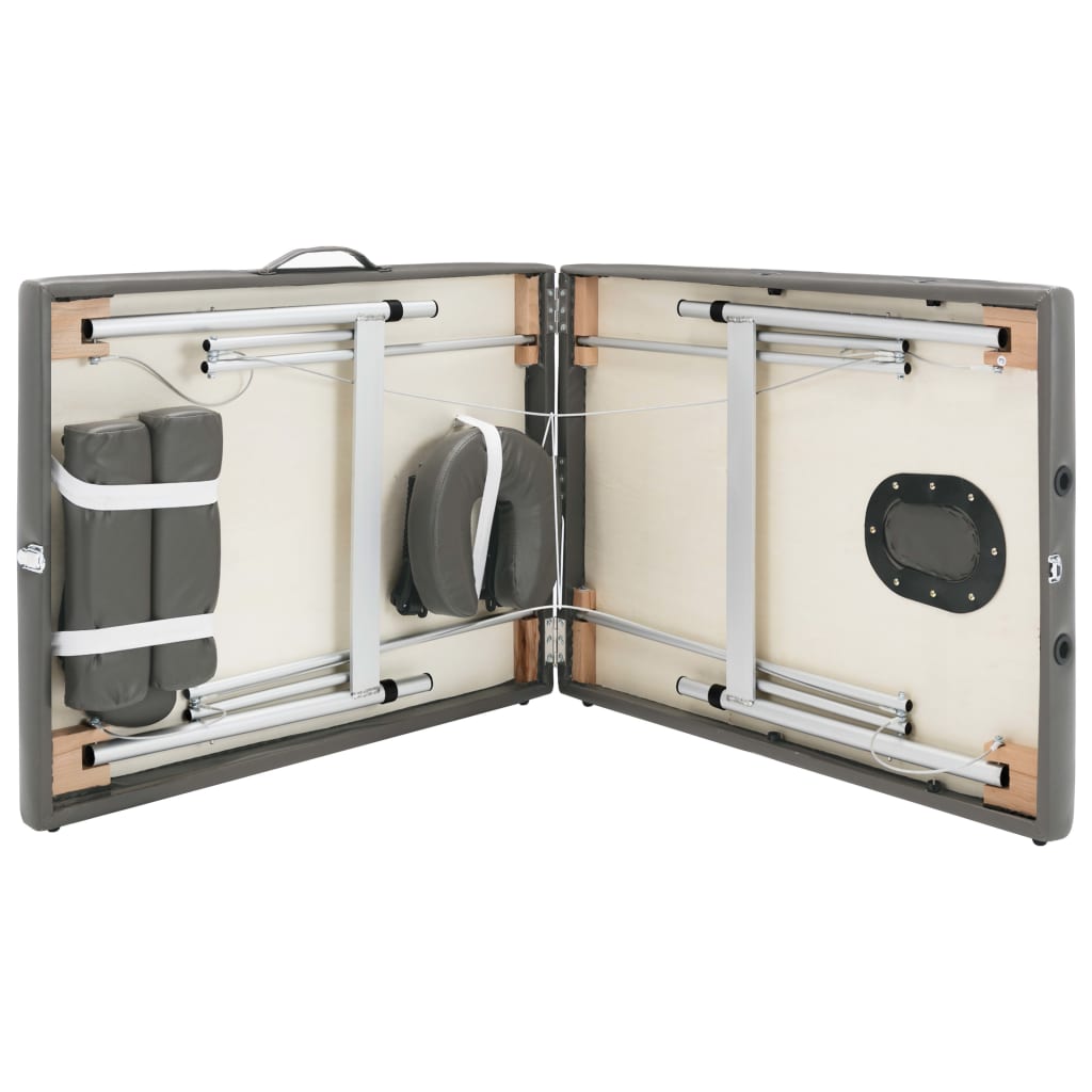 Massageliege 2-Zonen Aluminiumgestell 186X68 Cm
