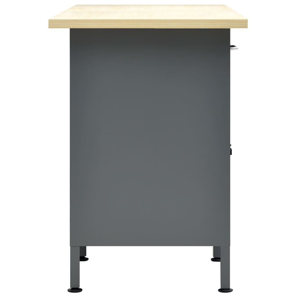 Arbeitstisch Schwarz 160 X 60 X 85 Cm Stahl