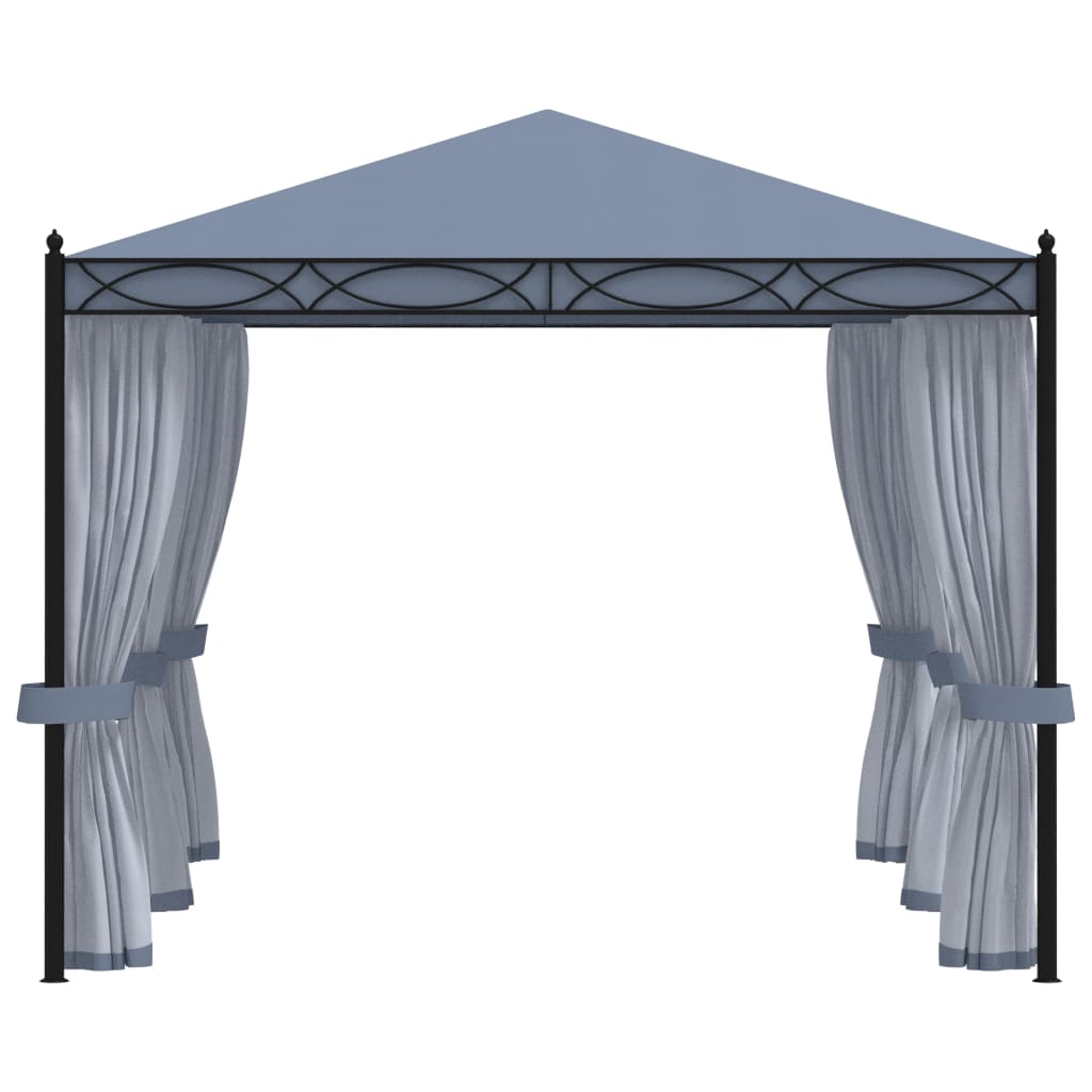 Pavillon Mit Mückennetze 3X4 M Anthrazit Stahl