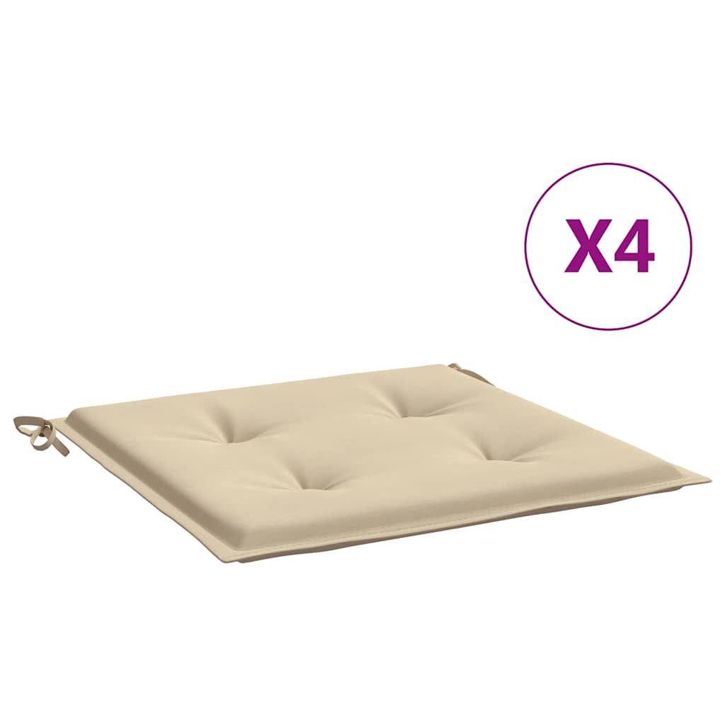 Gartenstuhl-Kissen 4 Stk. Oxford-Gewebe Beige