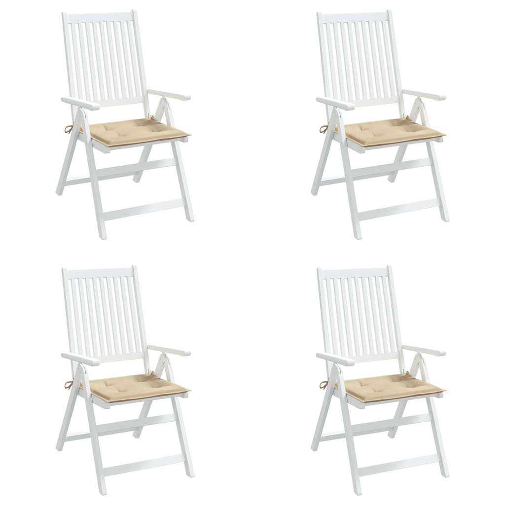 Gartenstuhl-Kissen 4 Stk. Oxford-Gewebe Beige