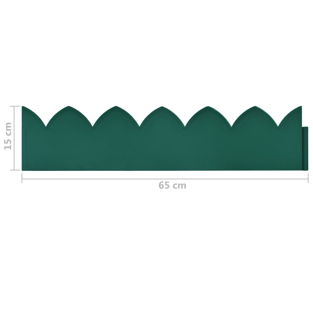 Rasenkanten 10 Stk. Grün 65X15 M Pp