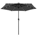 Sonnenschirm Mit Led-Beleuchtung Und Alu-Mast 270 Cm Sand
