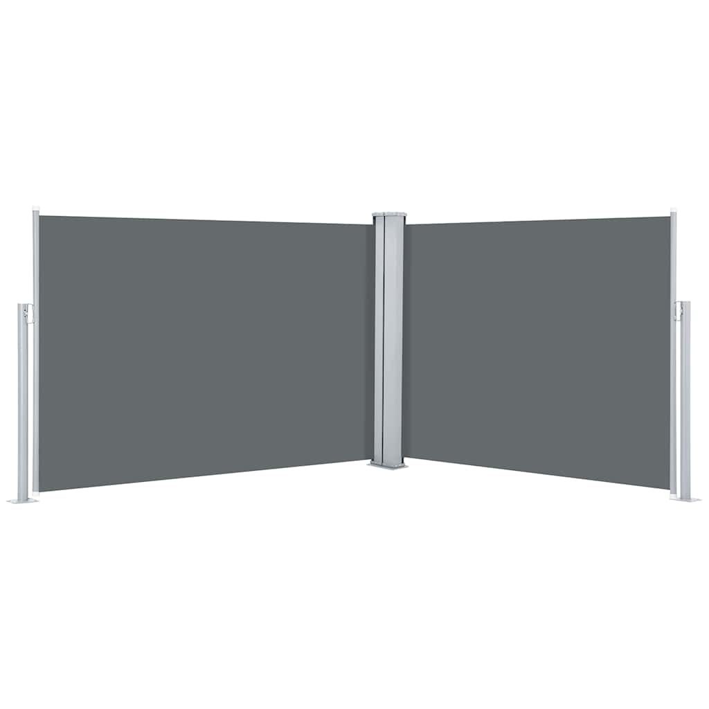 Ausziehbare Seitenmarkise Anthrazit 100 X 1000 Cm Rot